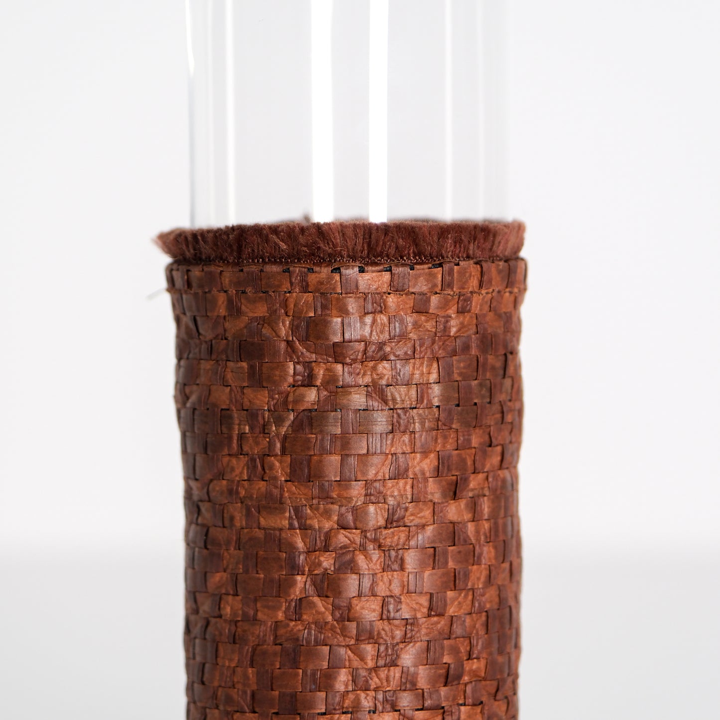 Long glasses - Brown raffia (6 units)