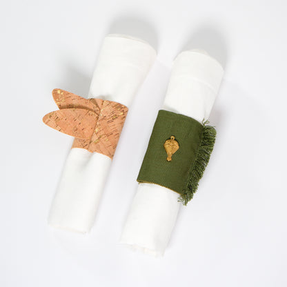 Cork Napkin Rings - Cork lining (Set of 3)