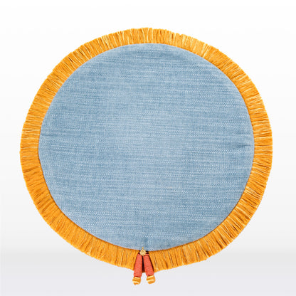 Blue and Yellow Round Placemat