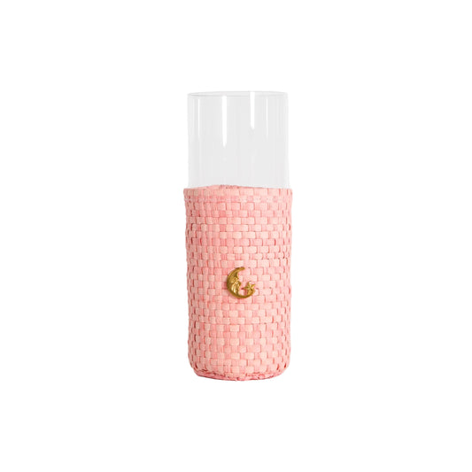 Long glasses - Pink raffia (6 units)