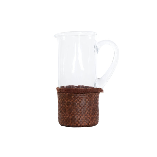 Jug - Brown raffia (Medium size)