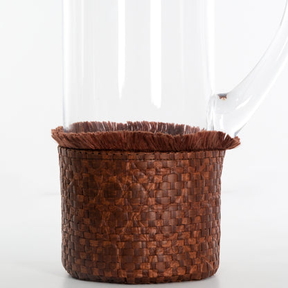 Jug - Brown raffia (Medium size)