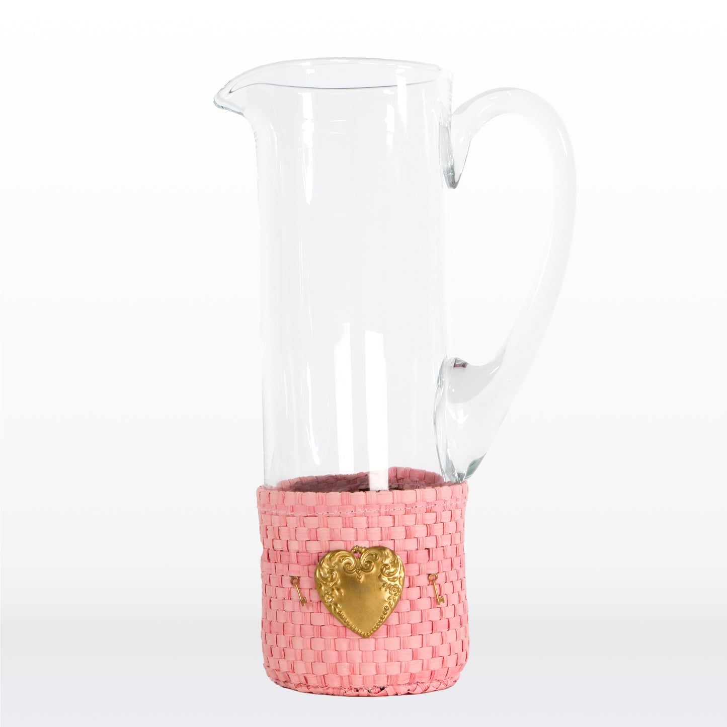 Jug - Pink raffia (Medium size)