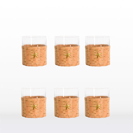 Short glasses - Cork lining (6 units)