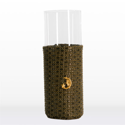 Long glasses - Green raffia (6 units)